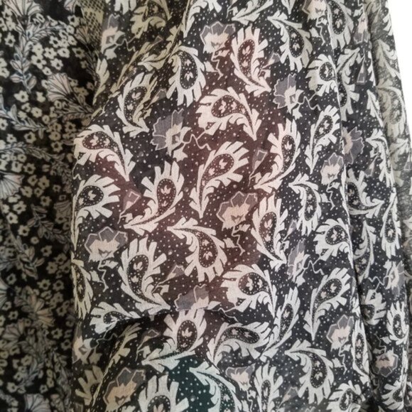 NWT Free People Dani Oversized Buttondown Shirt – Black Combo - Small - Picture 9 of 12